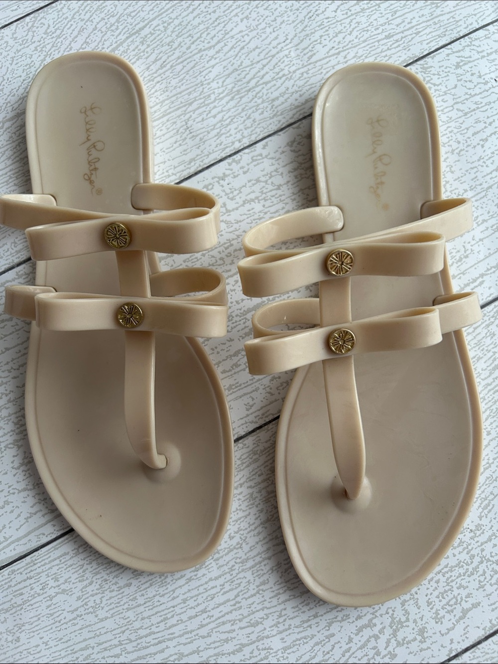 Lilly Pulitzer Harlow jelly sandals 8 EUC